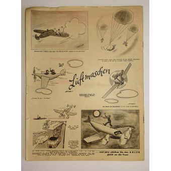 Der Adler, Nr. 3, 2. Febrero de 1943, 12 páginas. soldado Feldivision Luftwaffe en camo invierno.. Espenlaub militaria